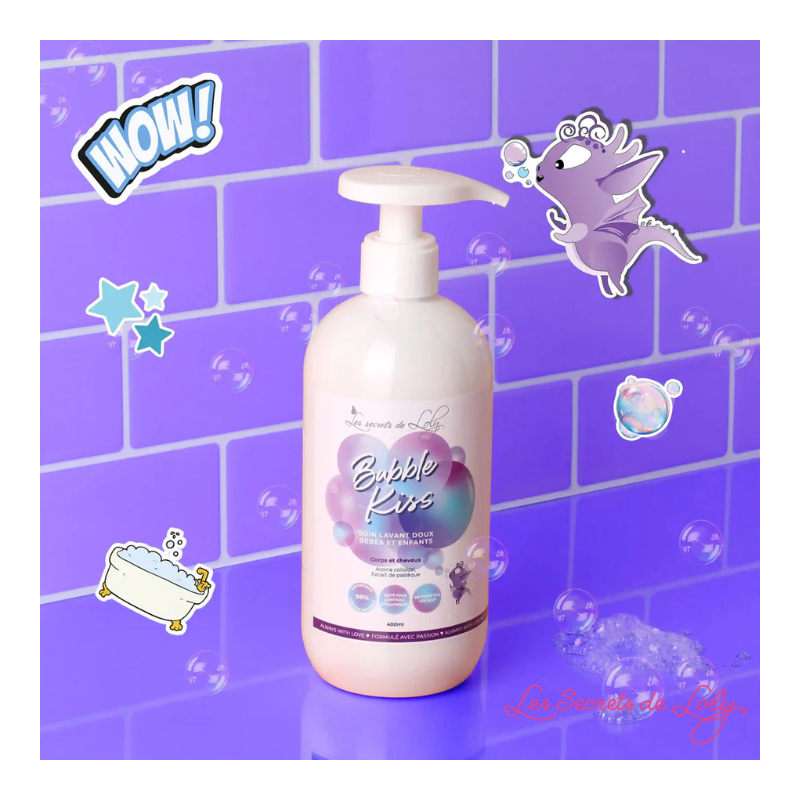 Bubble Kiss soin lavant cheveux et corps 400ml  Les secrets de Loly