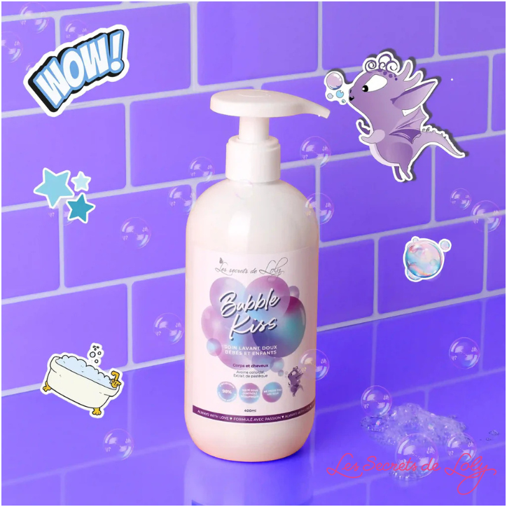 Bubble Kiss soin lavant cheveux et corps 400ml  Les secrets de Loly