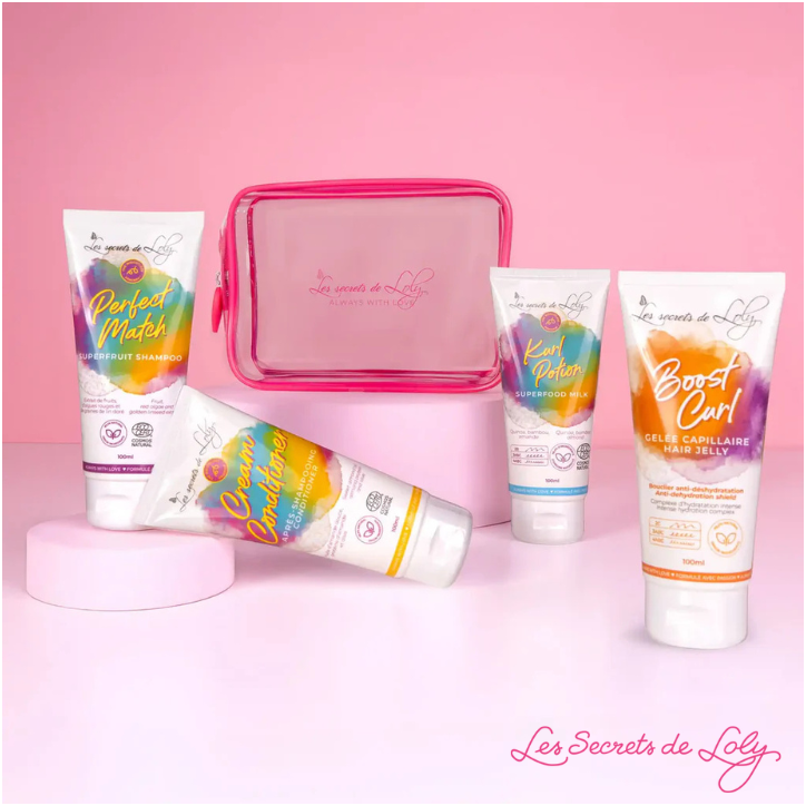 Trousse de voyage chvx ondulés Les secrets de Loly Trousse de voyage chvx ondulés Les secrets de Loly