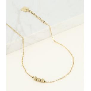 Bracelet cheville Luwa perles acier Zag