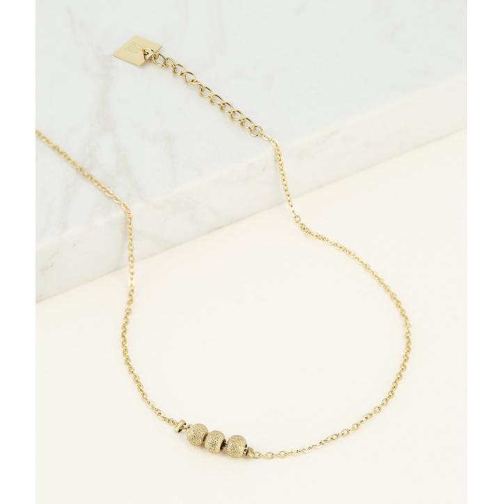 Bracelet cheville Luwa perles acier Zag