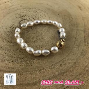 Bracelet perles Zag