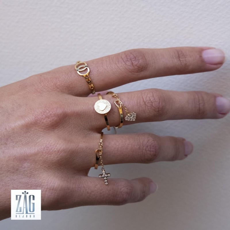 Bague coeur Zag