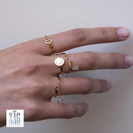 Bague coeur Zag