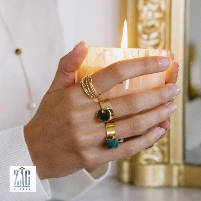 Bague jonc Karmen  "carpe diem"Zag