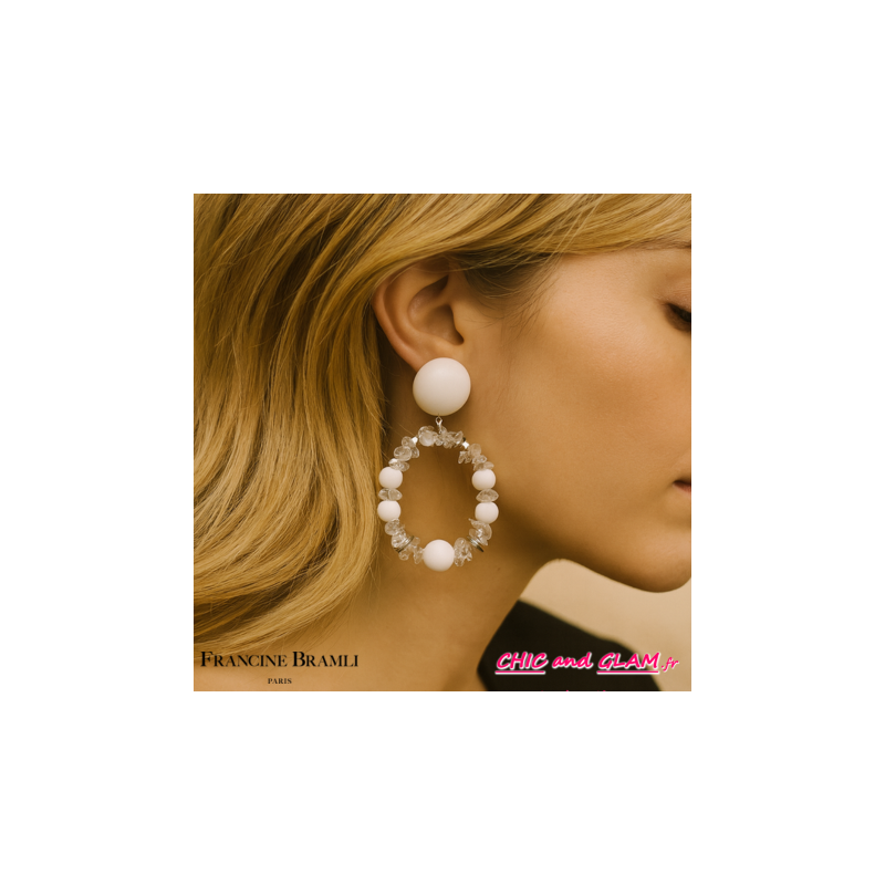 B.O Bastille clip ton blanc/transparent Francine Bramli