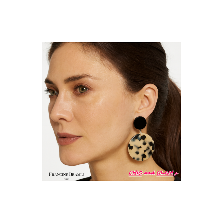 B.O  léopard puce noire percé Francine Bramli