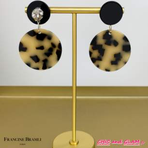 B.O  léopard puce noire percé Francine Bramli