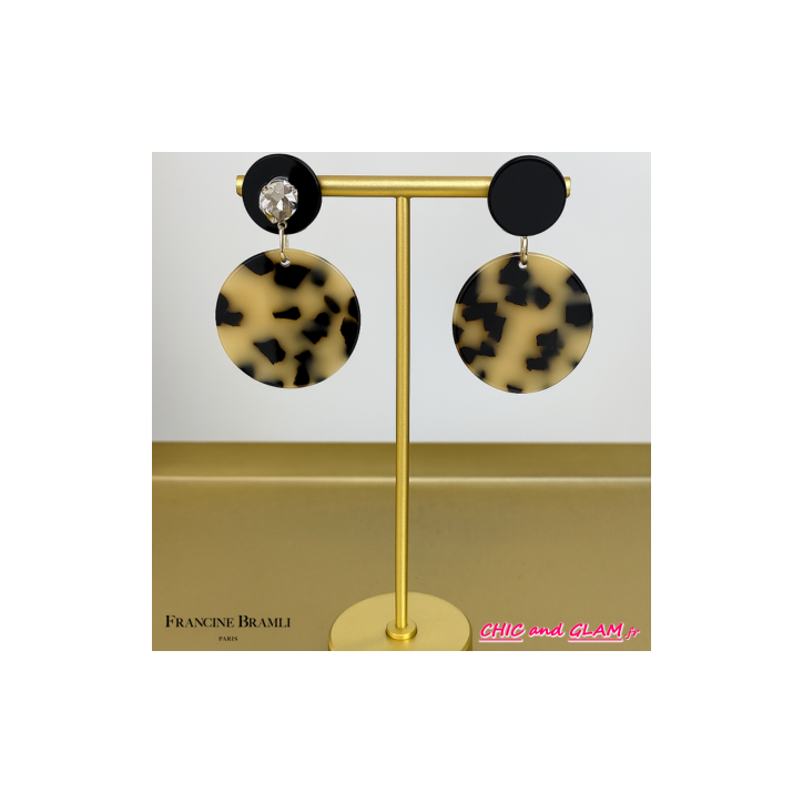 B.O  léopard puce noire percé Francine Bramli