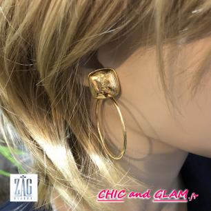 B.O créole puce carrée Zag