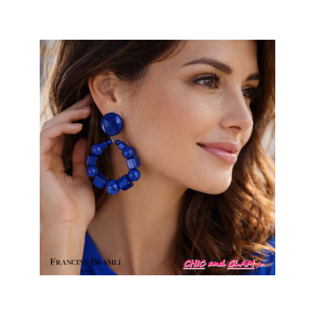 B.O Bastille percé bleu foncé Francine Bramli