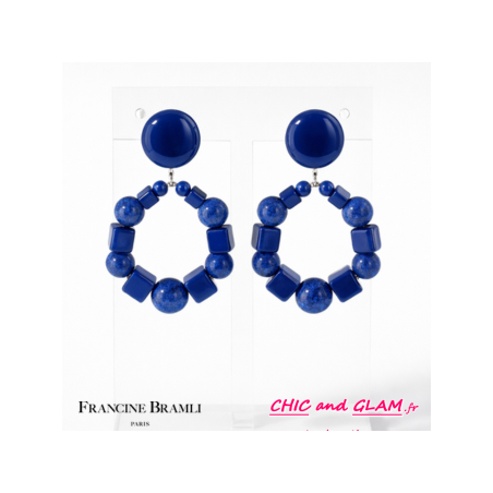 B.O Bastille percé bleu foncé Francine Bramli