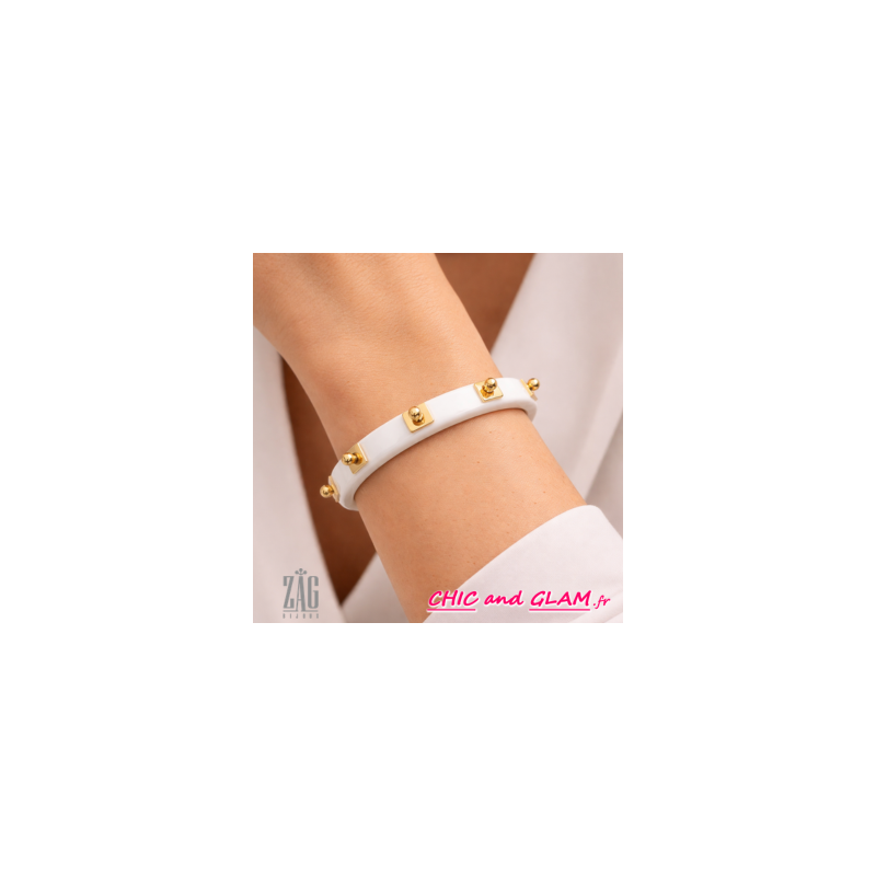 Bracelet jonc 5 clous Zag