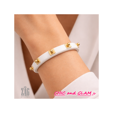 Bracelet jonc 5 clous Zag