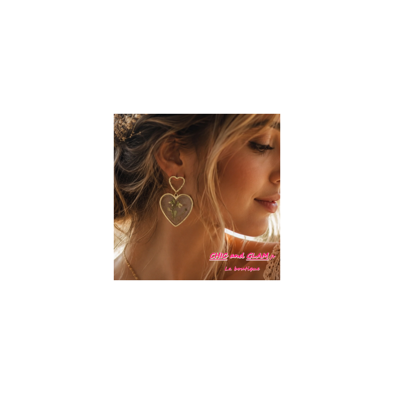 Boucles d’oreilles Cœur Bohème