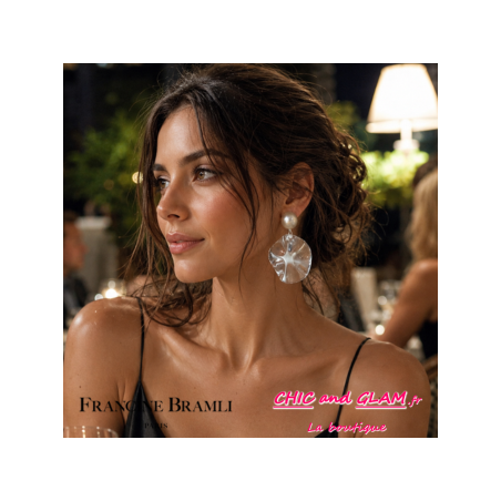 B.O Venus clip translucide puce nacrée Francine Bramli