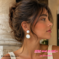 B.O Solaire clip ton blanc/doré Francine Bramli