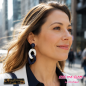 B.O mailles clip  ton marine et blanc Francine Bramli .