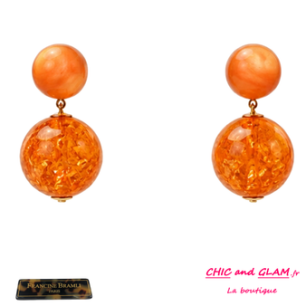 B.O Boule percé  ton orange Francine Bramli .