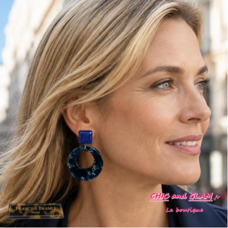 B.O percé Murato ton bleu mordoré Francine Bramli