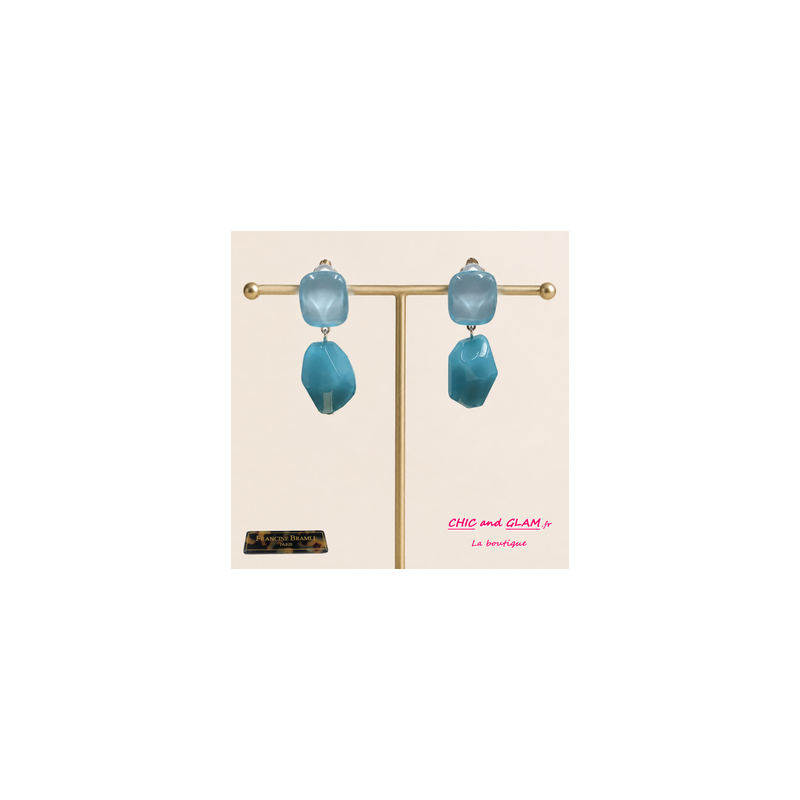 B.O Kos clip  ton turquoise Francine Bramli