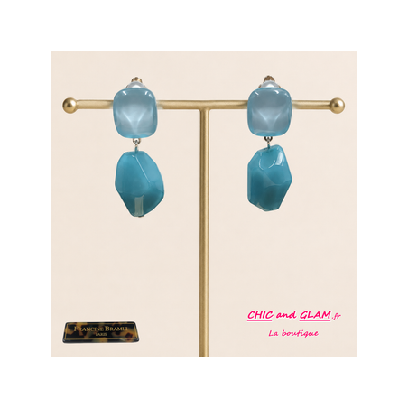 B.O Kos clip  ton turquoise Francine Bramli