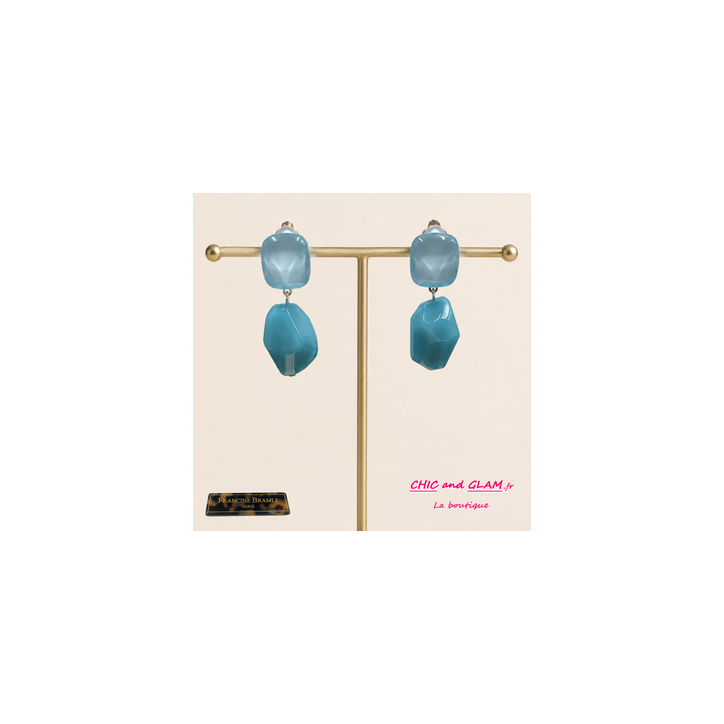 B.O Kos clip  ton turquoise Francine Bramli