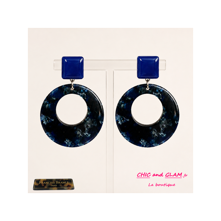 B.O percé Murato ton bleu mordoré Francine Bramli
