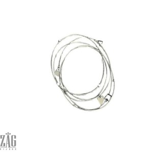 Bracelet jonc acier 5 rgs breloques coeur Zag