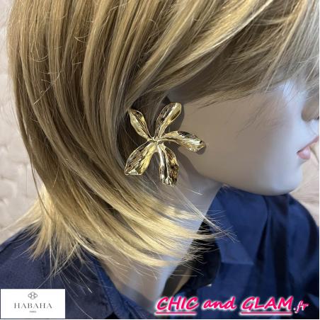 B.O Fleur grd mod acier doré jaune brillant RS
