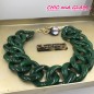 Collier KOURTNEYton vert foncé marbré Francine Bramli