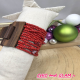 Bracelet perles rouges fermoir bois