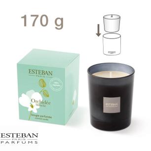 Bougie parfumée initiale rechargeable 170 gr orchidée Esteban