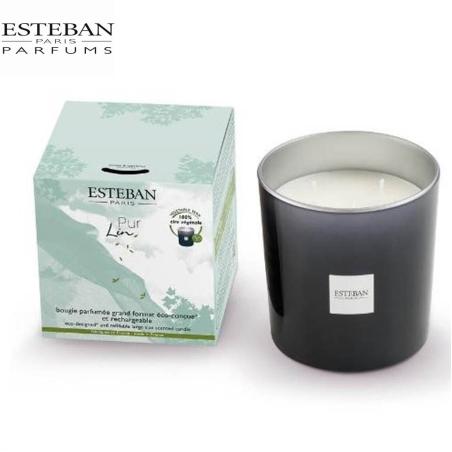 Bougie parfumée rechargeable 450g  pur lin Esteban