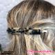 Barrette 2 boucles Tokyo écailles  beige noire Francine Bramli 