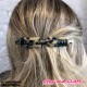 Barrette 2 boucles Tokyo écailles  beige noire Francine Bramli 