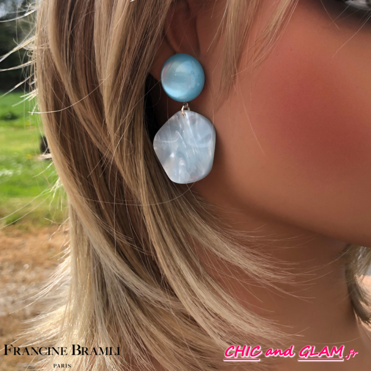 B.O Venus s percé ton bleu clair  Francine Bramli