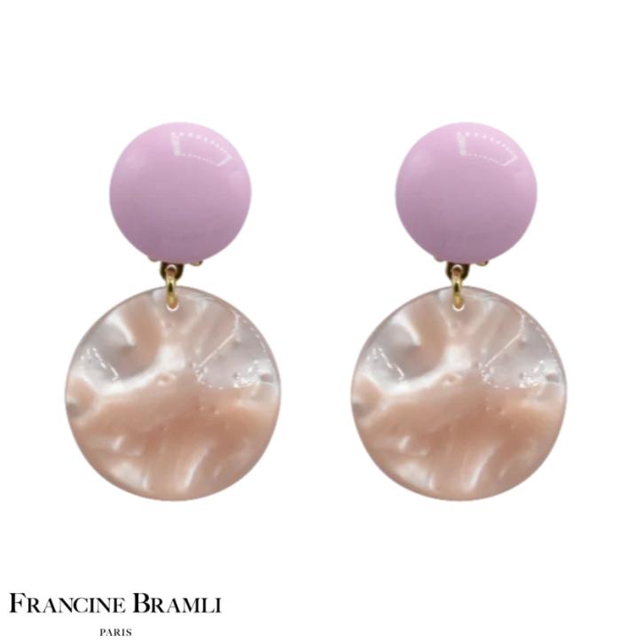 B.O Venus s percé ton rose nacré Francine Bramli B.O Venus s percé ton rose nacré Francine Bramli