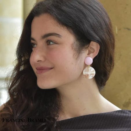 B.O Venus s percé ton rose nacré  Francine Bramli