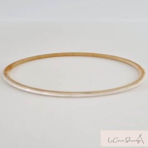 Bracelet jonc corne blond natural  3mm