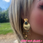 B.O Heart percé turquoise pampilles RS