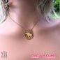 Collier acier doré jaune chaine elephant Zag