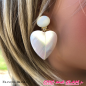 B.O Coeur clip en nacre Francine Bramli