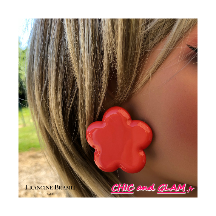 B.O Hibiscus clip ton orange Francine Bramli B.O Hibiscus clip ton orange Francine Bramli